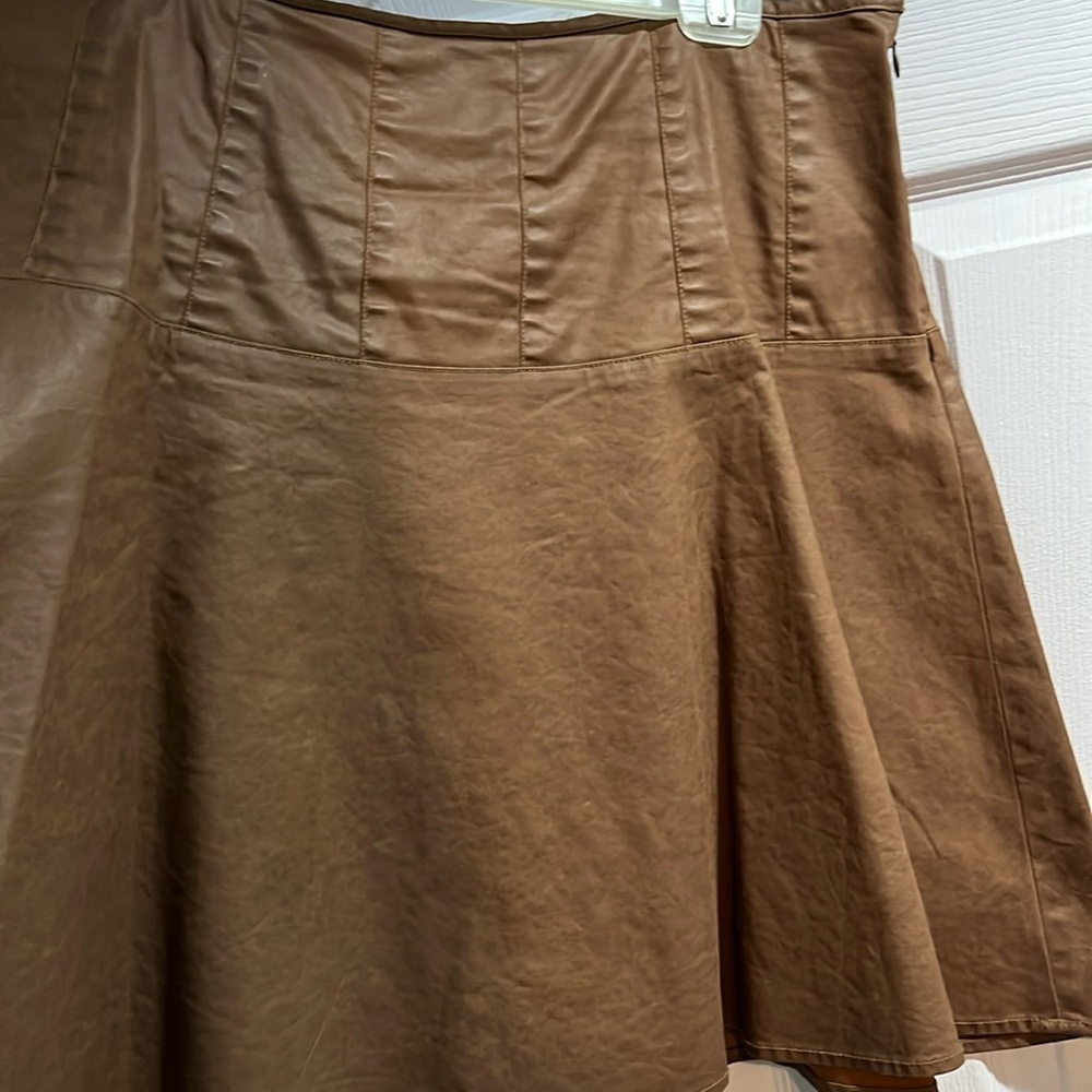 Ralph Lauren leather look skirt.